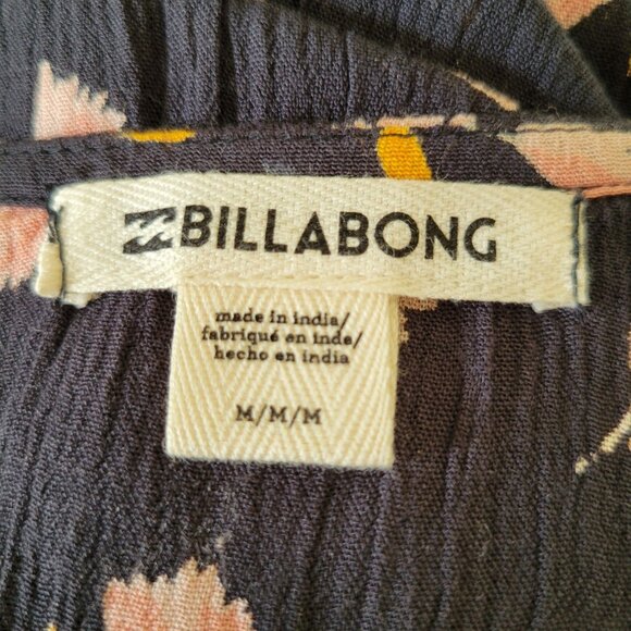 Billabong M LOVE LIGHT Golden Hour Floral Print Mini Dress Ruffled Flounce Sleev - Picture 2 of 8